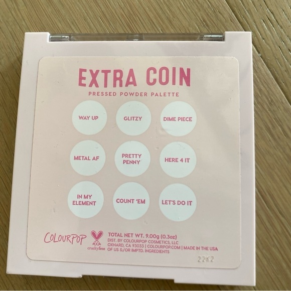 Colourpop Pressed Powder Eye Shadow Palette Extra Coin browns grays 9 - Picture 4 of 4